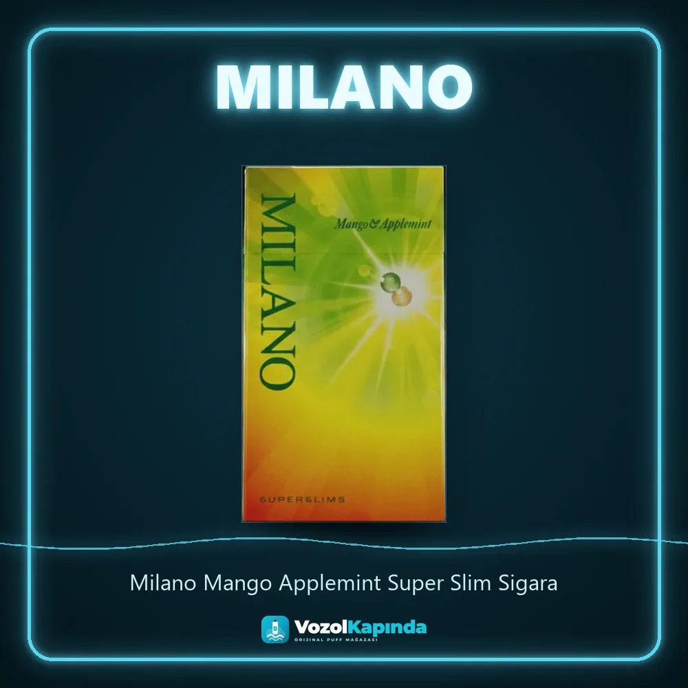 Milano Mango Applemint Super Slim Sigara bilgi kartı, orijinal sigara