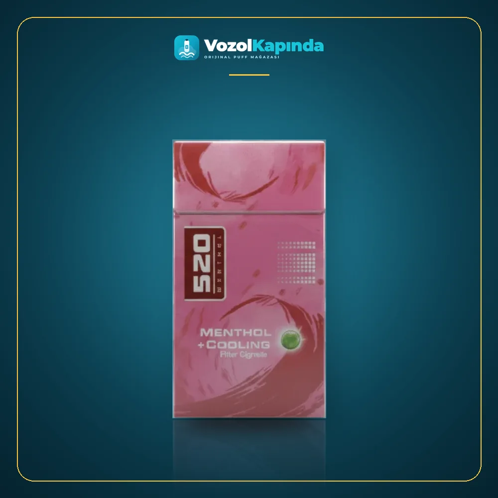 520 Supreme Menthol Cooling Sigara Click Orijinal Ambalaj 520 Supreme Menthol Cooling Sigara Click ön yüz görseli, orijinal ambalaj