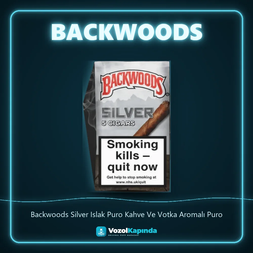 Backwoods Silver Islak Puro Kahve Ve Votka Aromalı Puro sipariş avantajları: kapıda ödeme ve gizli paket