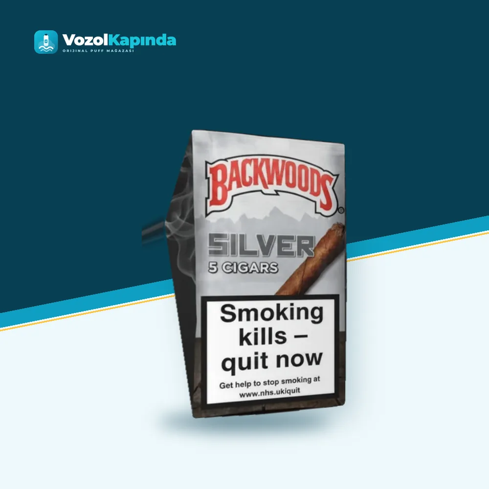Backwoods Silver Islak Puro Kahve Ve Votka Aromalı Puro ön yüz görseli, orijinal ambalaj