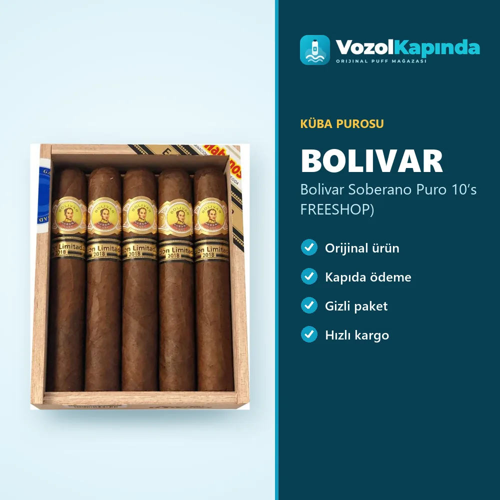 Bolivar Soberano Puro 10’s FREESHOP) Bilgi Kartı Bolivar Soberano Puro 10’s FREESHOP) özellikleri: orijinal ürün, kapıda ödeme, gizli paket