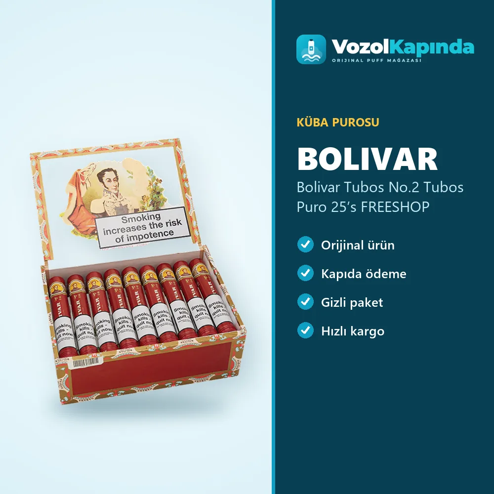 Bolivar Tubos No.2 Tubos Puro 25’s FREESHOP Sipariş Bilgileri Bolivar Tubos No.2 Tubos Puro 25’s FREESHOP özellikleri: orijinal ürün, kapıda ödeme, gizli paket