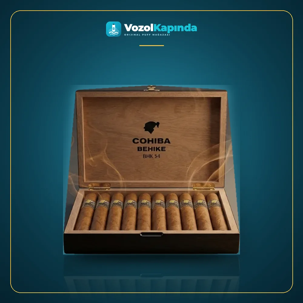 Cohiba Behike BHK54 10’s Puro FREESHOP Orijinal Ambalaj Cohiba Behike BHK54 10’s Puro FREESHOP ön yüz görseli, orijinal ambalaj