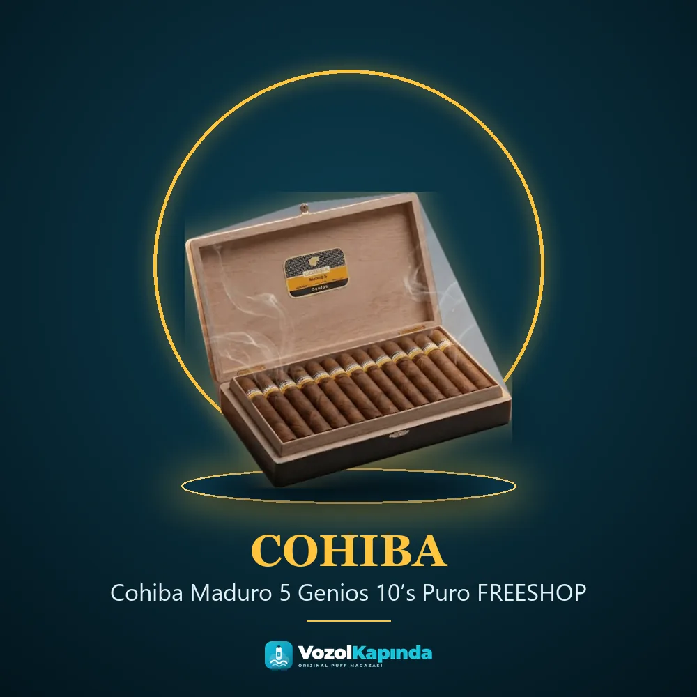 Cohiba Maduro 5 Genios 10’s Puro FREESHOP özellikleri: orijinal ürün, kapıda ödeme, gizli paket