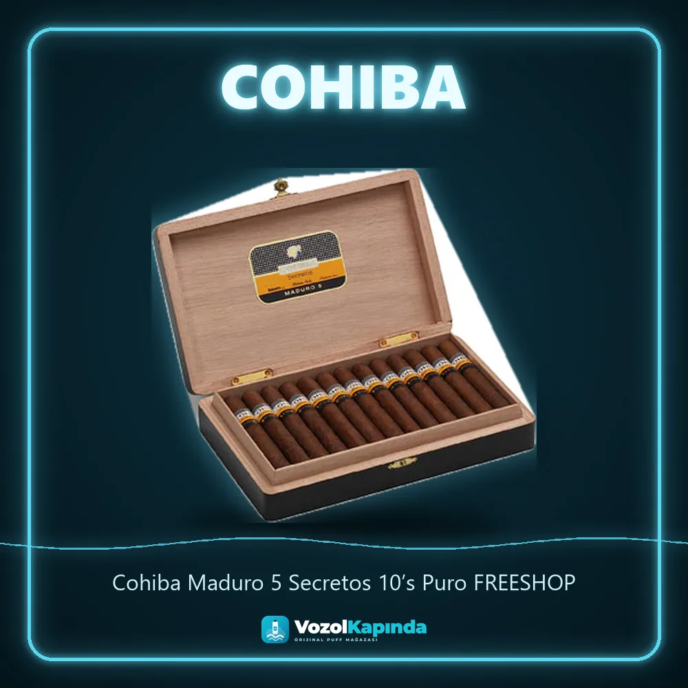 Cohiba Maduro 5 Secretos 10’s Puro FREESHOP Bilgi Kartı Cohiba Maduro 5 Secretos 10’s Puro FREESHOP sipariş avantajları: kapıda ödeme ve gizli paket