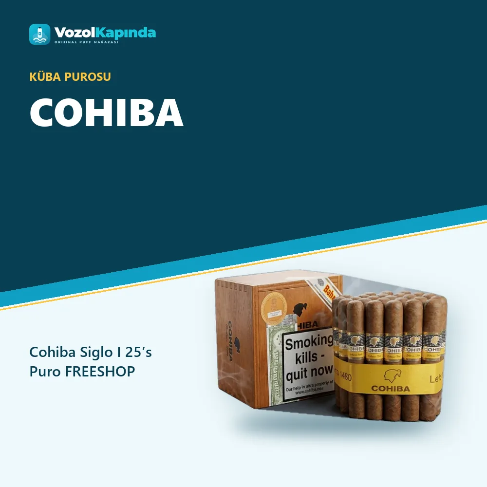 Cohiba Siglo I 25’s Puro FREESHOP Sipariş Bilgileri Cohiba Siglo I 25’s Puro FREESHOP sipariş avantajları: kapıda ödeme ve gizli paket