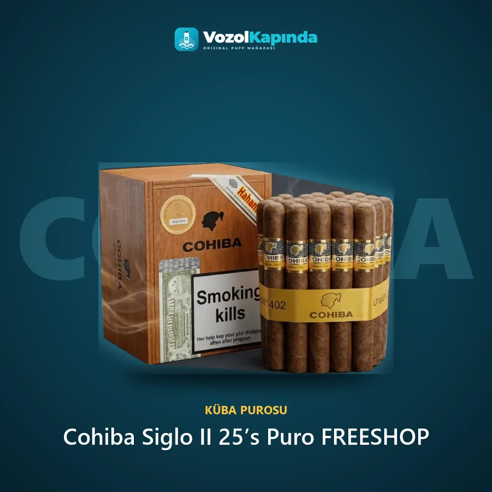 Cohiba Siglo II 25’s Puro FREESHOP Özellikleri Cohiba Siglo II 25’s Puro FREESHOP bilgi kartı, orijinal Küba purosu