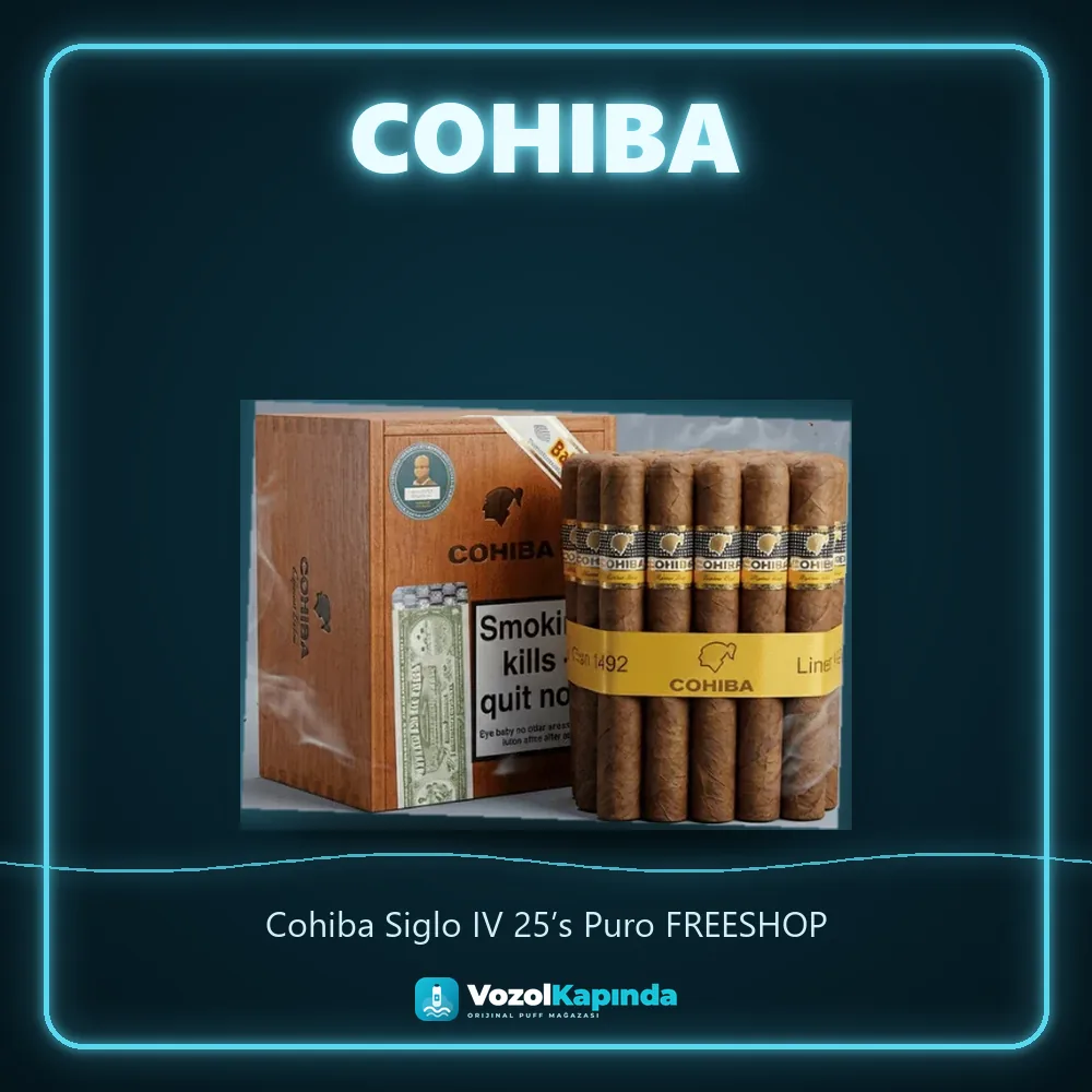 Cohiba Siglo IV 25’s Puro FREESHOP Sipariş Bilgileri Cohiba Siglo IV 25’s Puro FREESHOP sipariş avantajları: kapıda ödeme ve gizli paket
