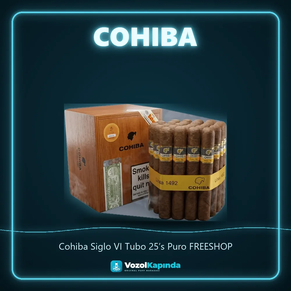 Cohiba Siglo VI Tubo 25’s Puro FREESHOP Özellikleri Cohiba Siglo VI Tubo 25’s Puro FREESHOP sipariş avantajları: kapıda ödeme ve gizli paket