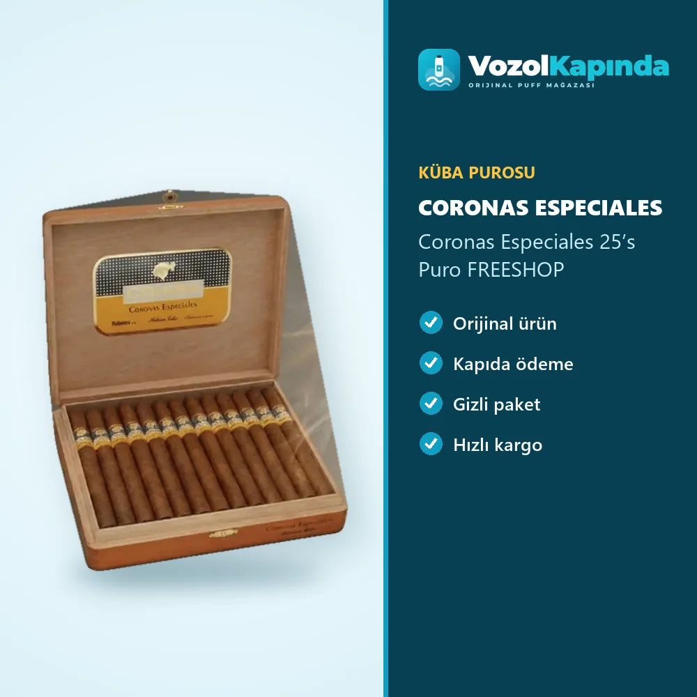 Coronas Especiales 25’s Puro FREESHOP Sipariş Bilgileri Coronas Especiales 25’s Puro FREESHOP sipariş avantajları: kapıda ödeme ve gizli paket