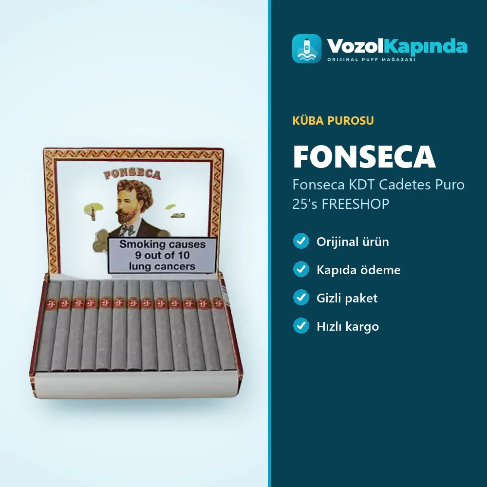 Fonseca KDT Cadetes Puro 25’s FREESHOP özellikleri: orijinal ürün, kapıda ödeme, gizli paket