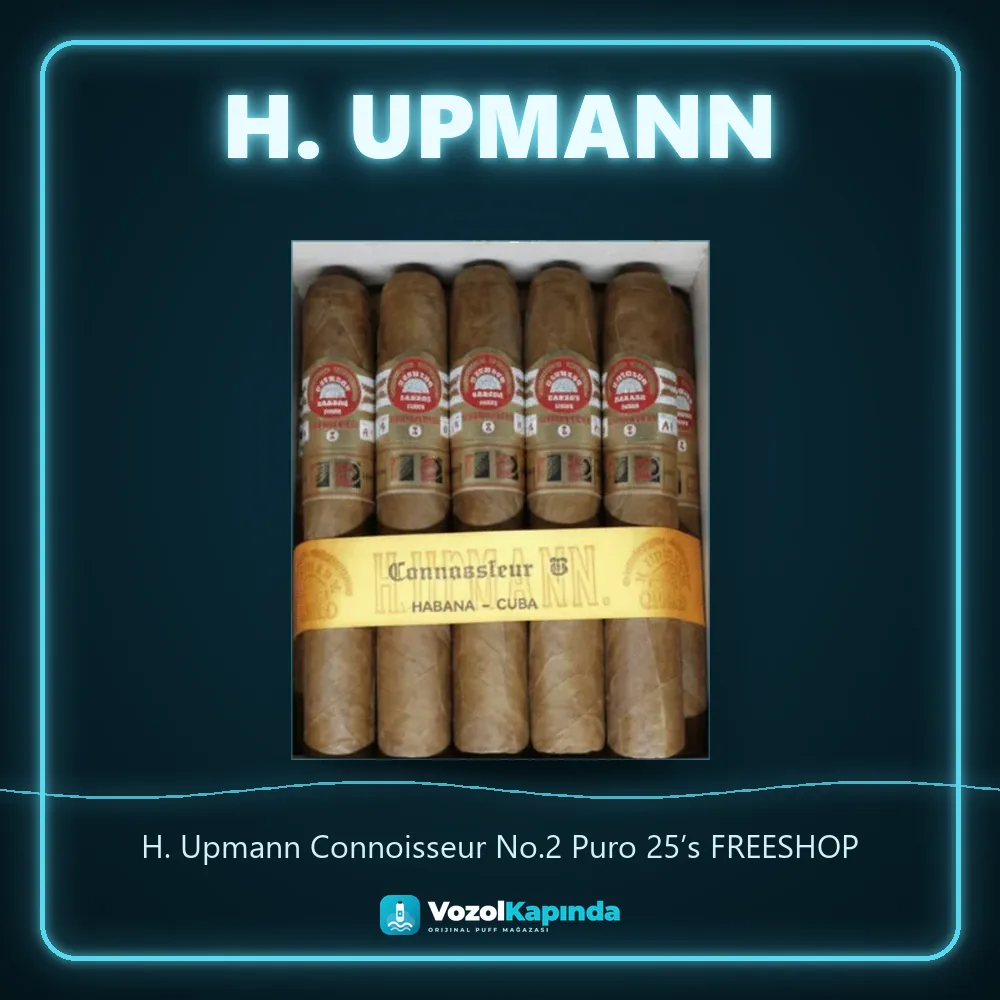 H. Upmann Connoisseur No.2 Puro 25’s FREESHOP Bilgi Kartı H. Upmann Connoisseur No.2 Puro 25’s FREESHOP sipariş avantajları: kapıda ödeme ve gizli paket