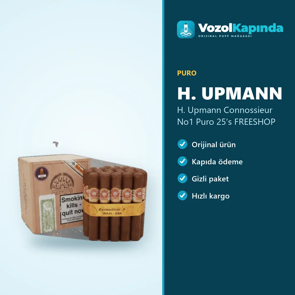 H. Upmann Connossieur No1 Puro 25’s FREESHOP Özellikleri H. Upmann Connossieur No1 Puro 25’s FREESHOP bilgi kartı, orijinal puro
