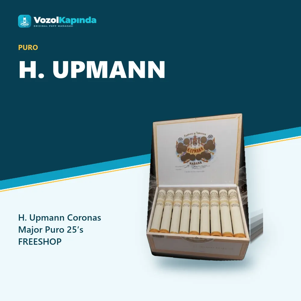 H. Upmann Coronas Major Puro 25’s FREESHOP Sipariş Bilgileri H. Upmann Coronas Major Puro 25’s FREESHOP bilgi kartı, orijinal puro
