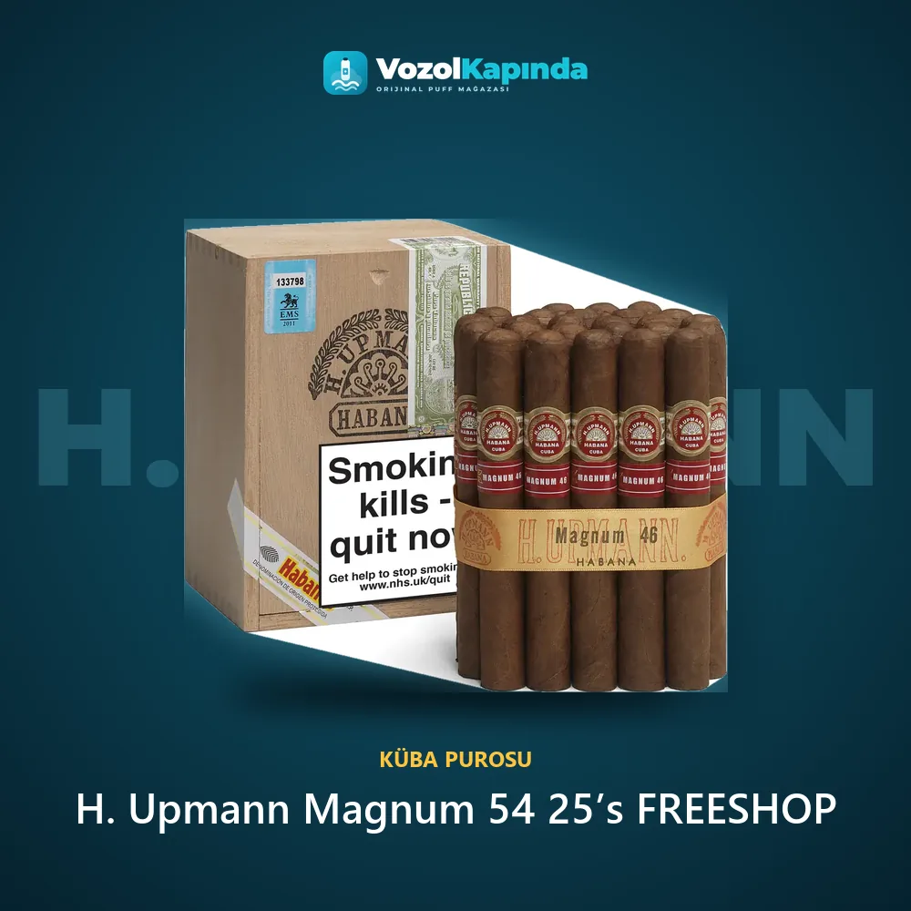 H. Upmann Magnum 54 25’s FREESHOP Bilgi Kartı H. Upmann Magnum 54 25’s FREESHOP sipariş avantajları: kapıda ödeme ve gizli paket