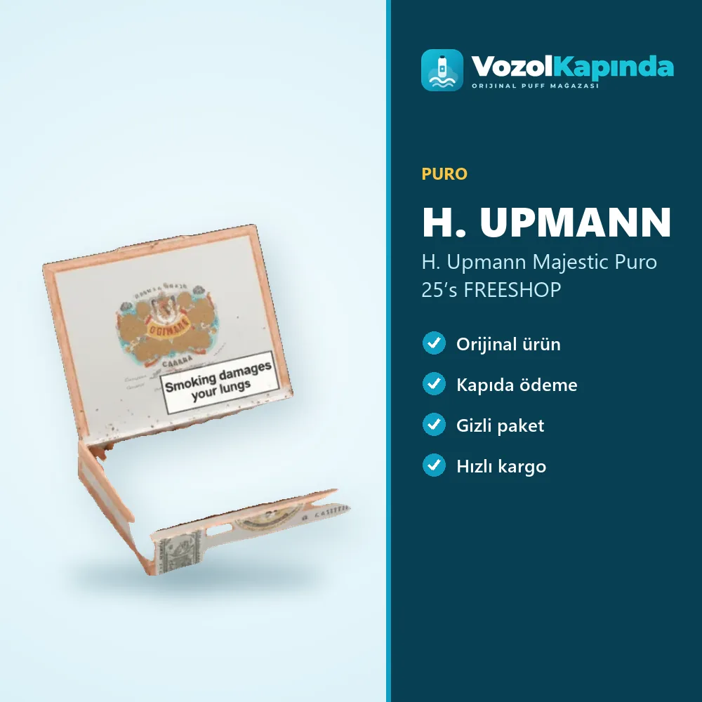 H. Upmann Majestic Puro 25’s FREESHOP Özellikleri H. Upmann Majestic Puro 25’s FREESHOP özellikleri: orijinal ürün, kapıda ödeme, gizli paket