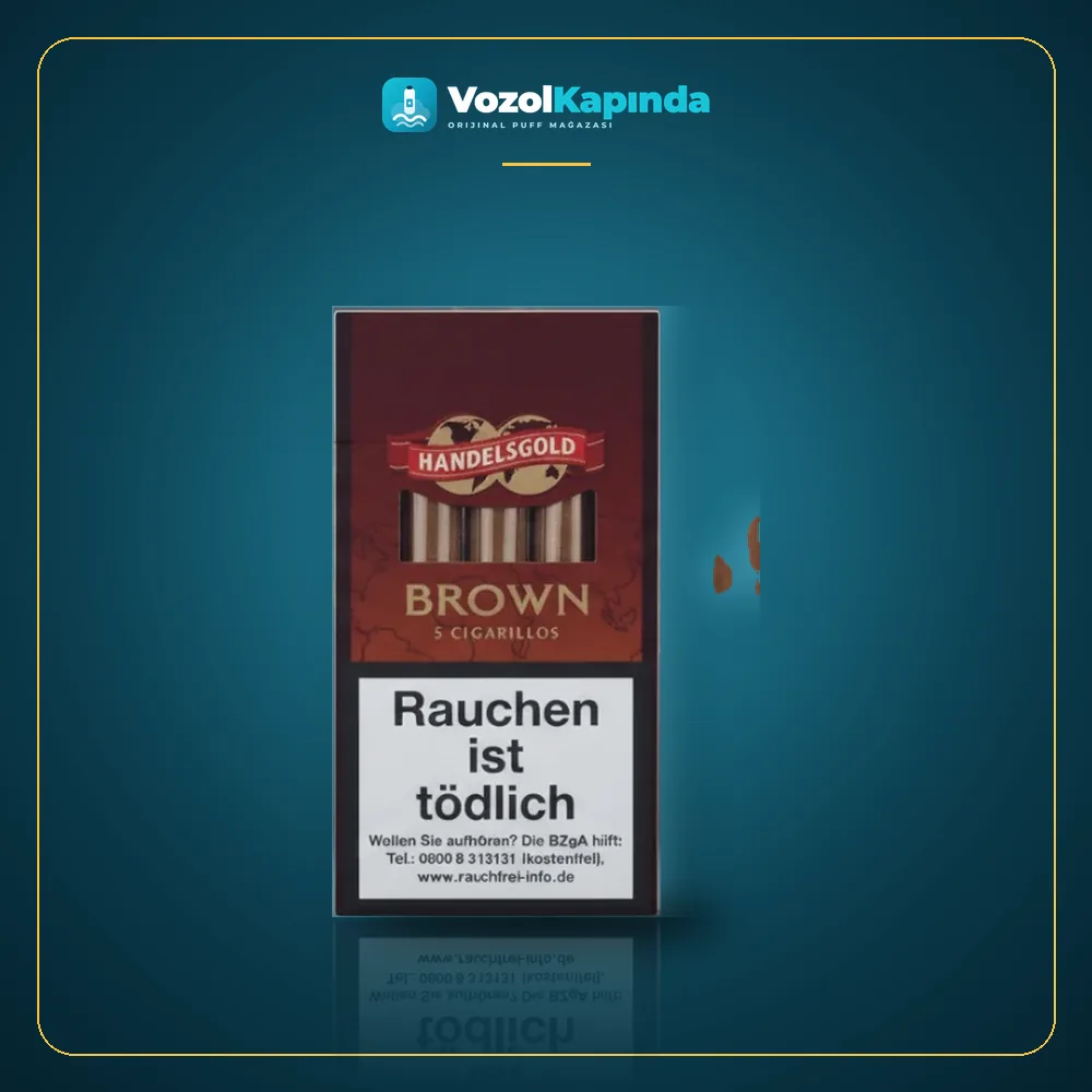 Handelsgold Brown Sigarillo Kahve Aromalı Ürün Görseli Handelsgold Brown Sigarillo Kahve Aromalı paket görünümü