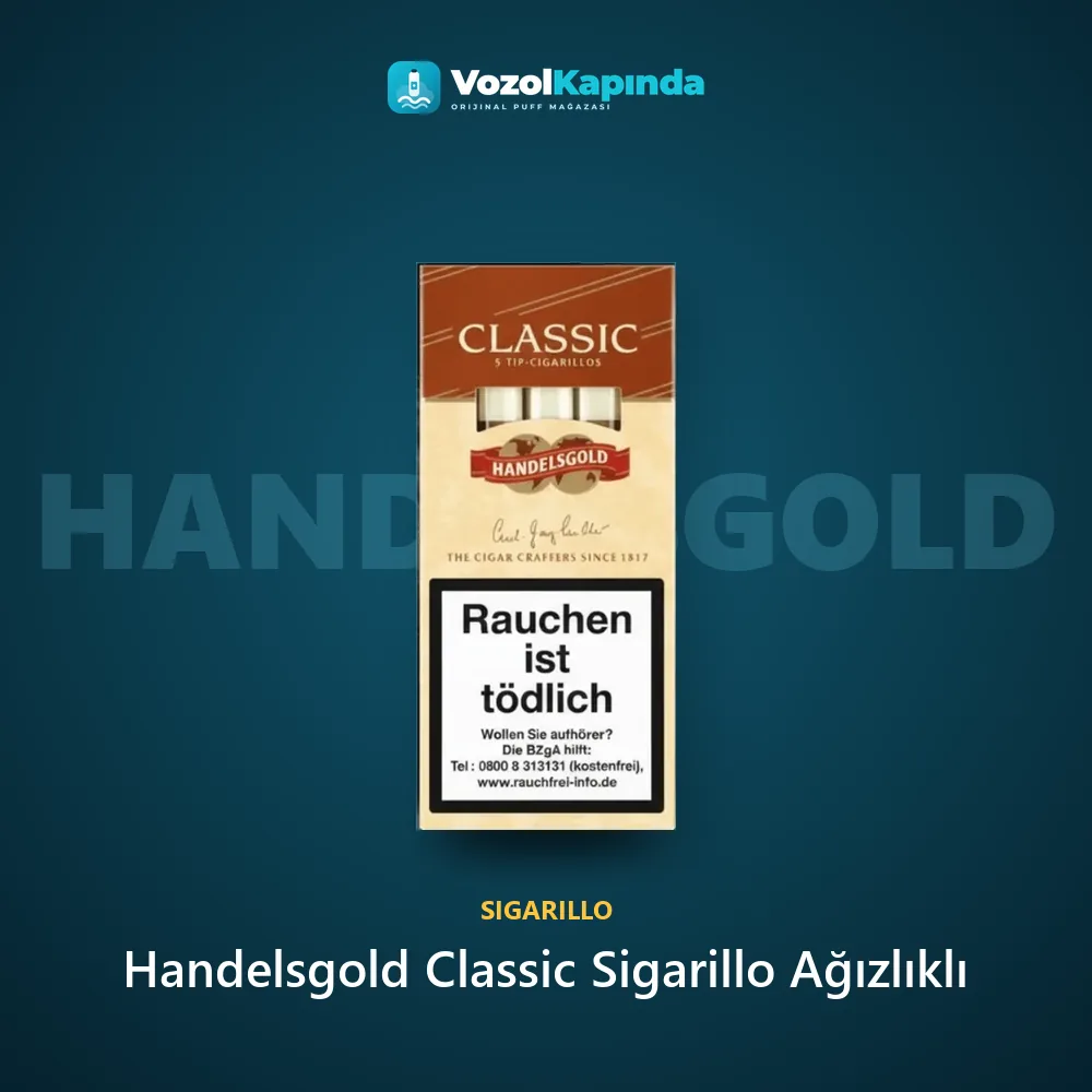 Handelsgold Classic Sigarillo Ağızlıklı Sipariş Bilgileri Handelsgold Classic Sigarillo Ağızlıklı bilgi kartı, orijinal sigarillo