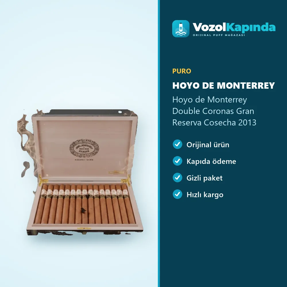 Hoyo de Monterrey Double Coronas Gran Reserva Cosecha 2013 2019 Puro 15’s FREESHOP Bilgi Kartı Hoyo de Monterrey Double Coronas Gran Reserva Cosecha 2013 2019 Puro 15’s FREESHOP bilgi kartı, orijinal puro