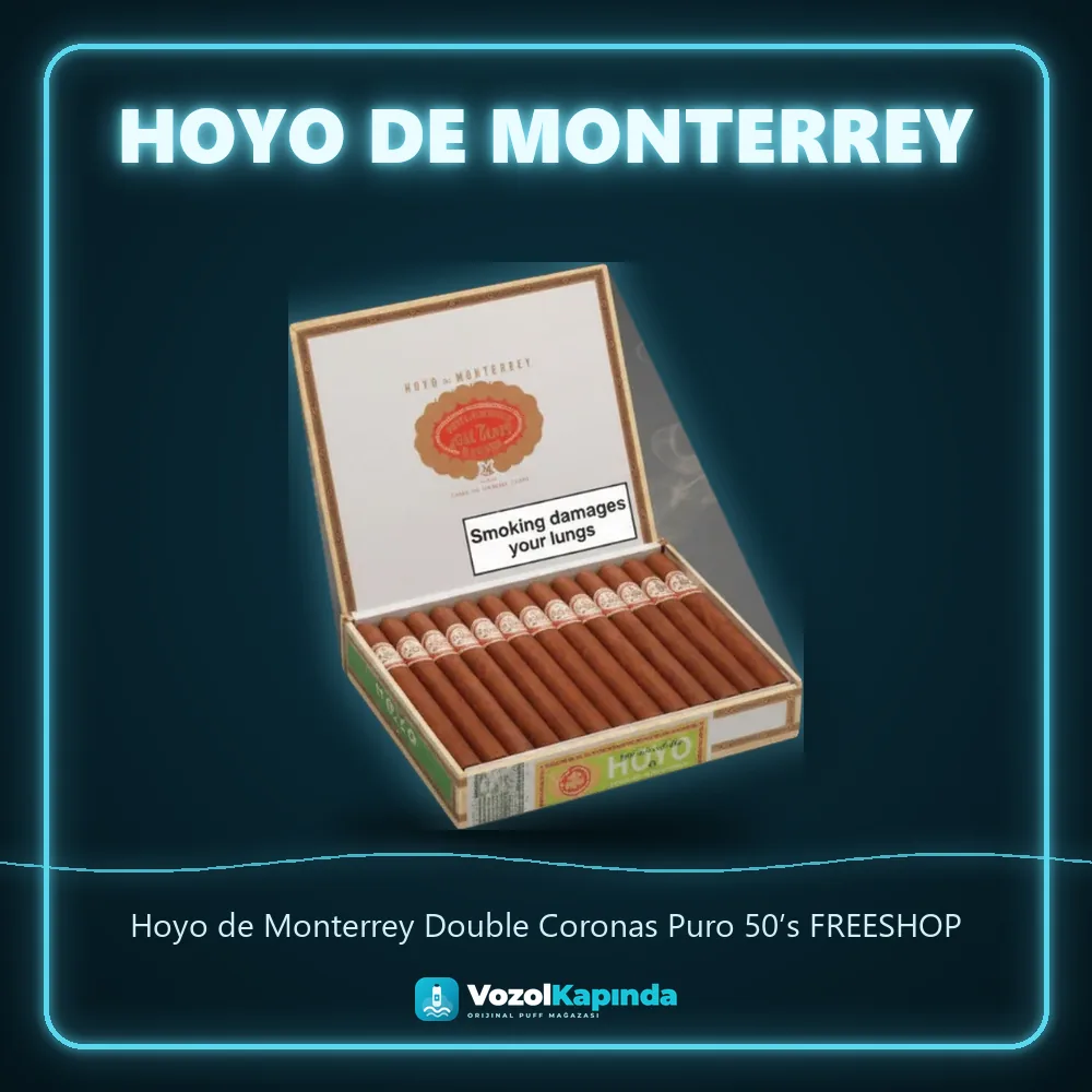 Hoyo de Monterrey Double Coronas Puro 50’s FREESHOP Bilgi Kartı Hoyo de Monterrey Double Coronas Puro 50’s FREESHOP sipariş avantajları: kapıda ödeme ve gizli paket