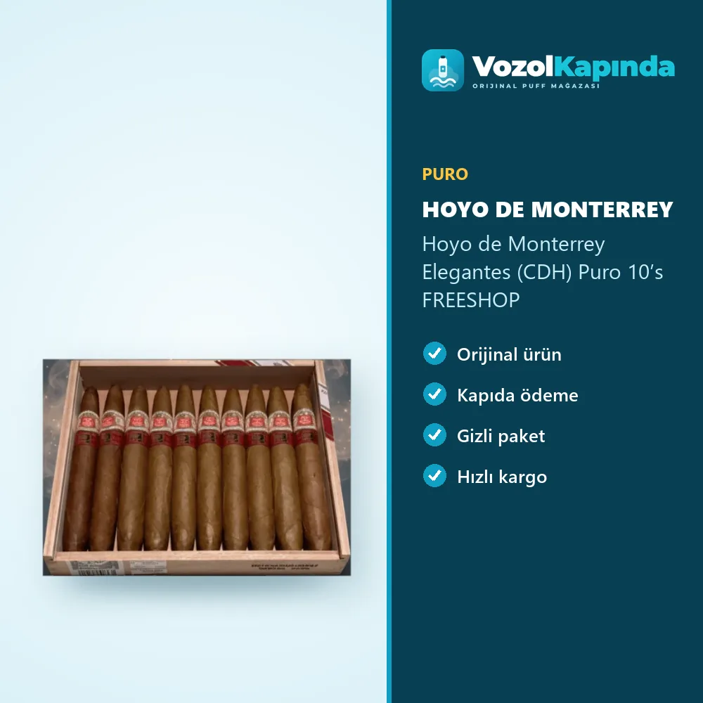 Hoyo de Monterrey Elegantes (CDH) Puro 10’s FREESHOP Sipariş Bilgileri Hoyo de Monterrey Elegantes (CDH) Puro 10’s FREESHOP özellikleri: orijinal ürün, kapıda ödeme, gizli paket
