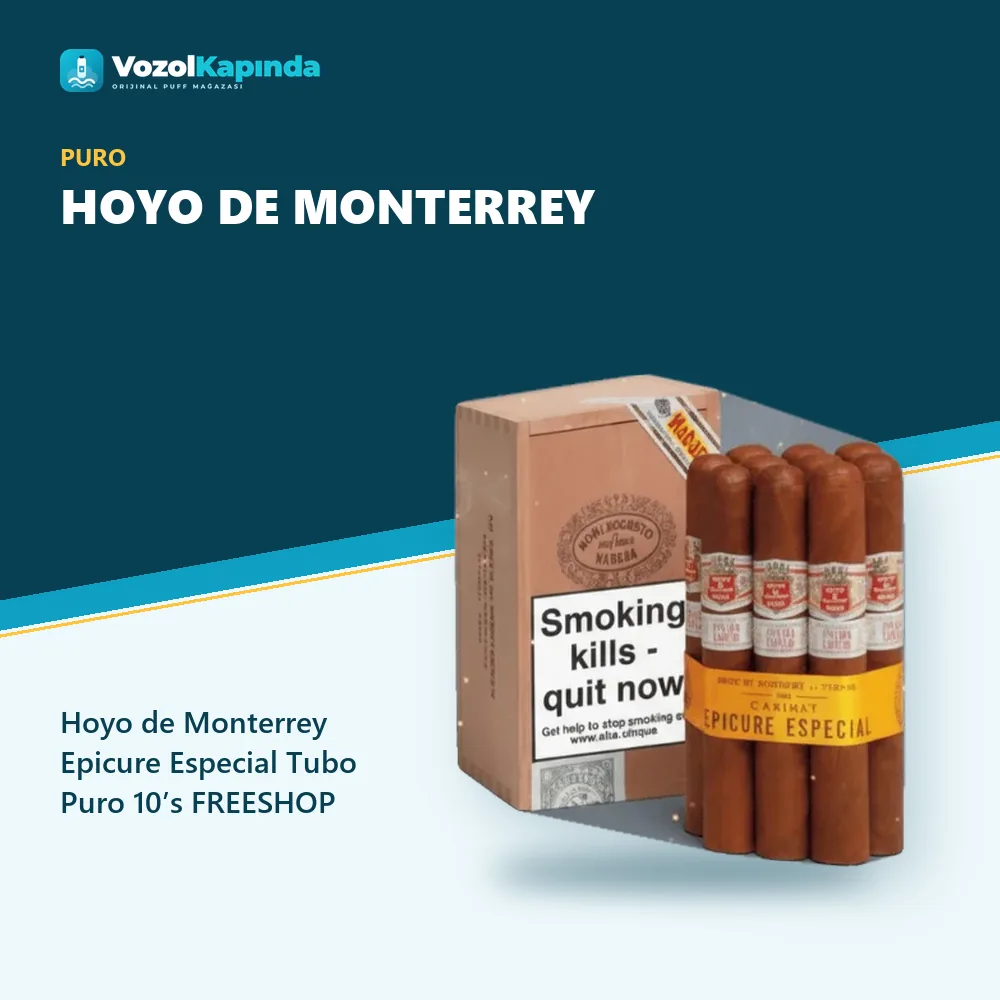 Hoyo de Monterrey Epicure Especial Tubo Puro 10’s FREESHOP özellikleri: orijinal ürün, kapıda ödeme, gizli paket