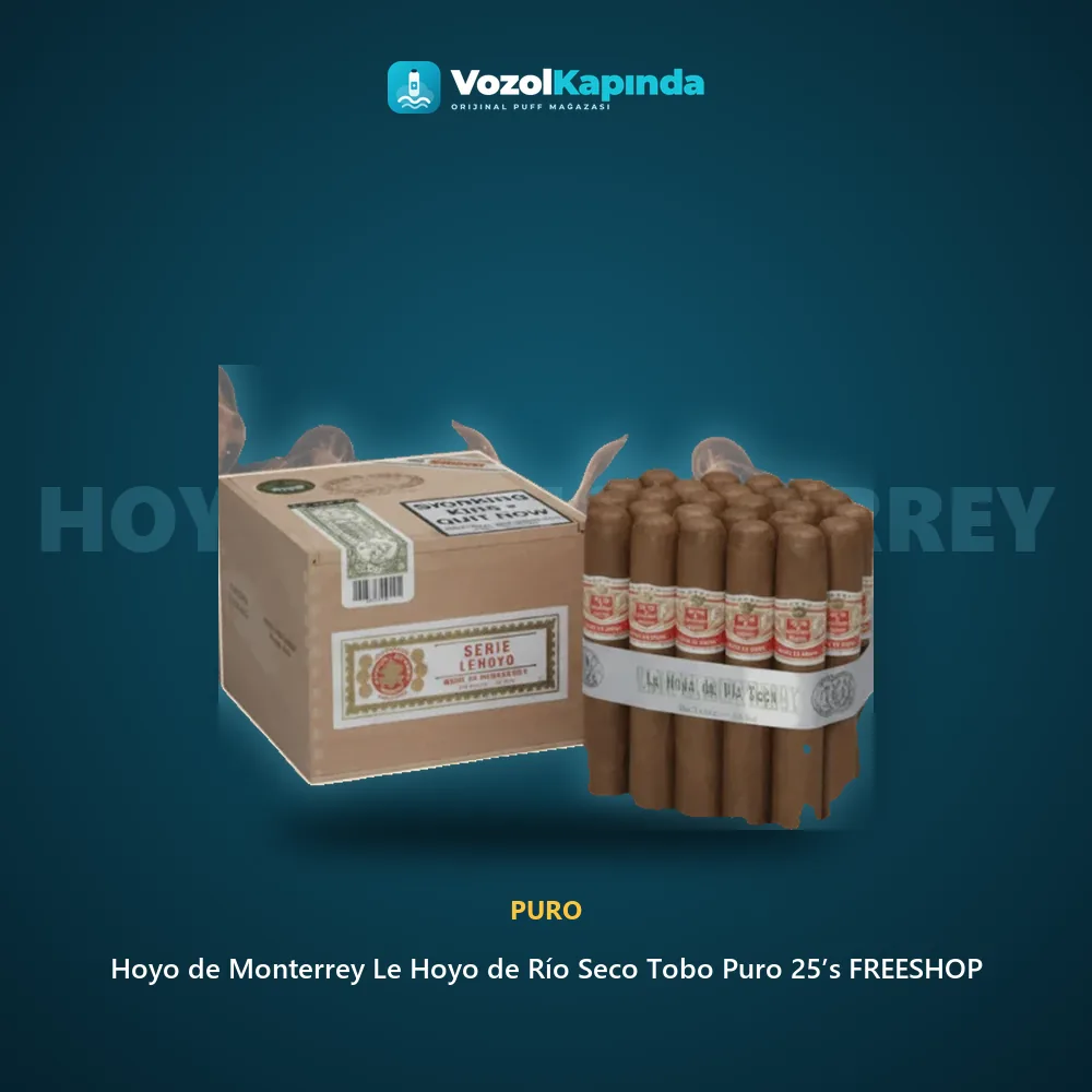 Hoyo de Monterrey Le Hoyo de Río Seco Tobo Puro 25’s FREESHOP Sipariş Bilgileri Hoyo de Monterrey Le Hoyo de Río Seco Tobo Puro 25’s FREESHOP bilgi kartı, orijinal puro