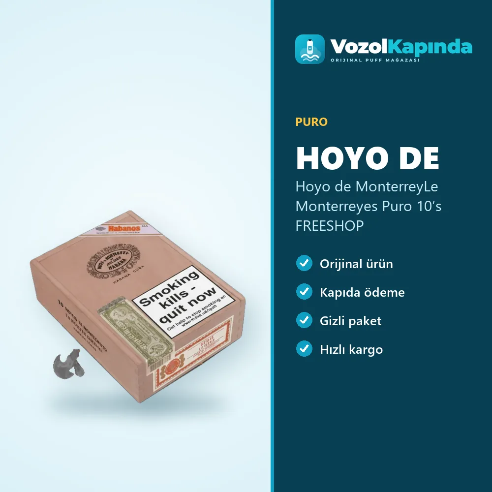 Hoyo de MonterreyLe Monterreyes Puro 10’s FREESHOP Özellikleri Hoyo de MonterreyLe Monterreyes Puro 10’s FREESHOP sipariş avantajları: kapıda ödeme ve gizli paket