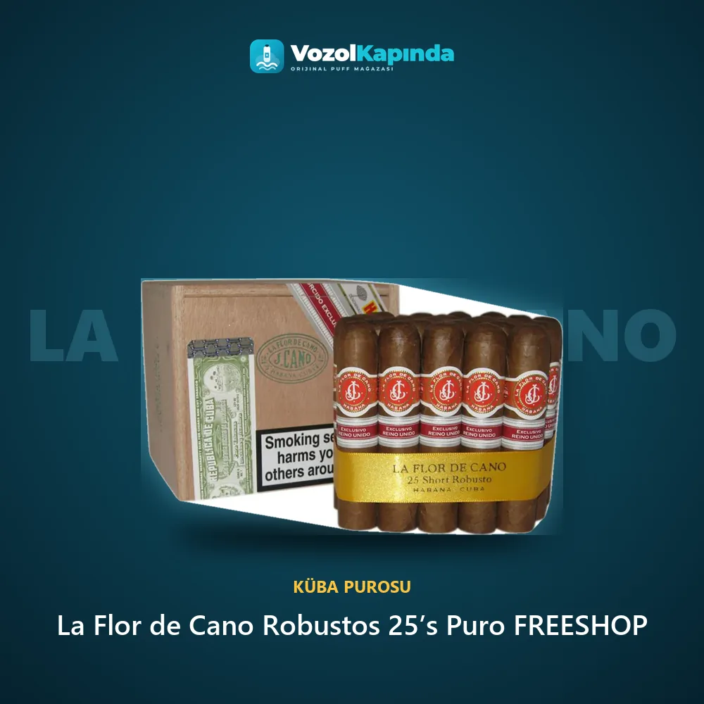 La Flor de Cano Robustos 25’s Puro FREESHOP Bilgi Kartı La Flor de Cano Robustos 25’s Puro FREESHOP özellikleri: orijinal ürün, kapıda ödeme, gizli paket