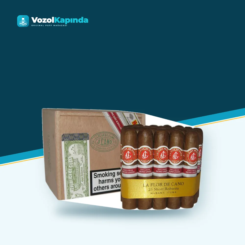 La Flor de Cano Robustos 25’s Puro FREESHOP Ürün Görseli La Flor de Cano Robustos 25’s Puro FREESHOP ön yüz görseli, orijinal ambalaj