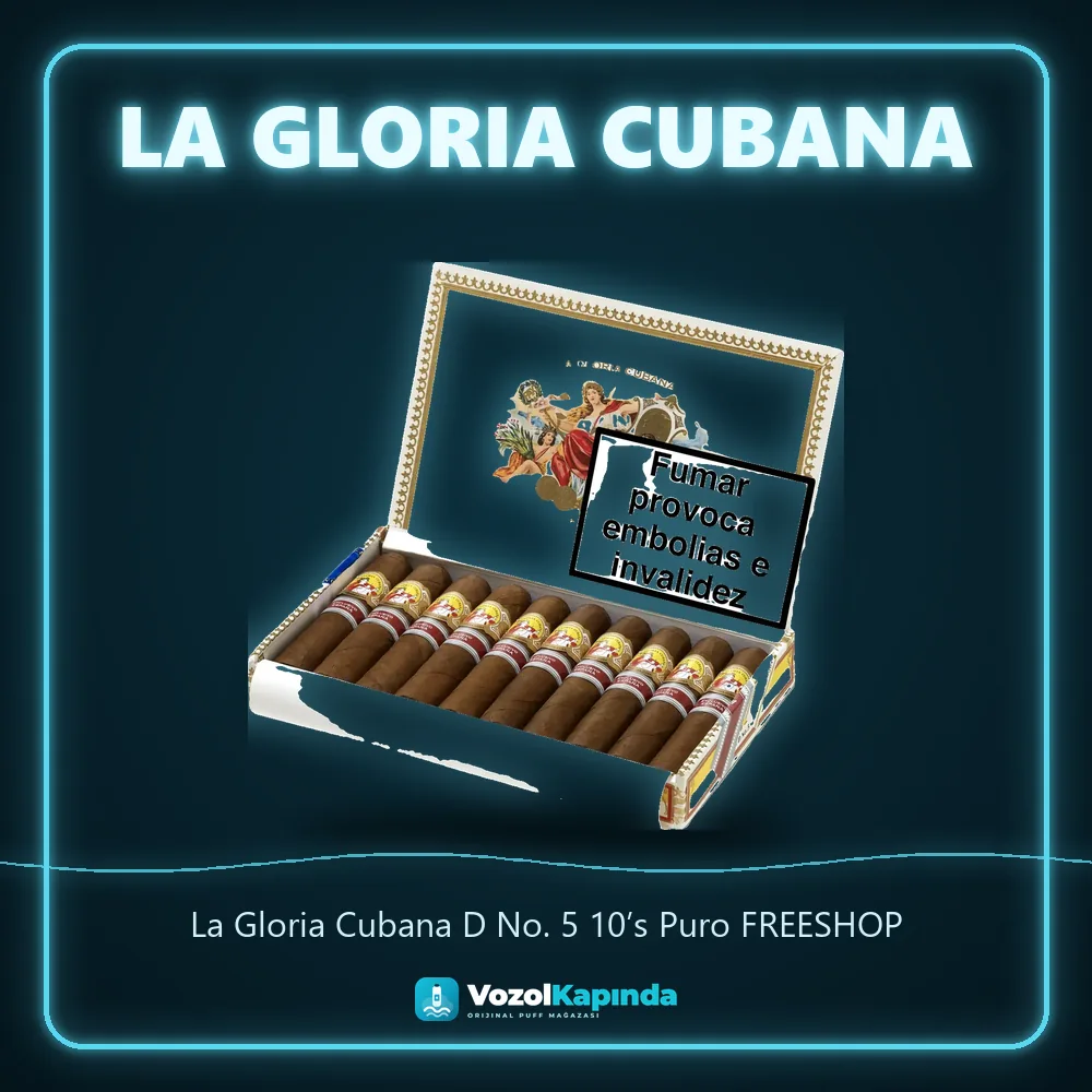 La Gloria Cubana D No. 5 10’s Puro FREESHOP özellikleri: orijinal ürün, kapıda ödeme, gizli paket