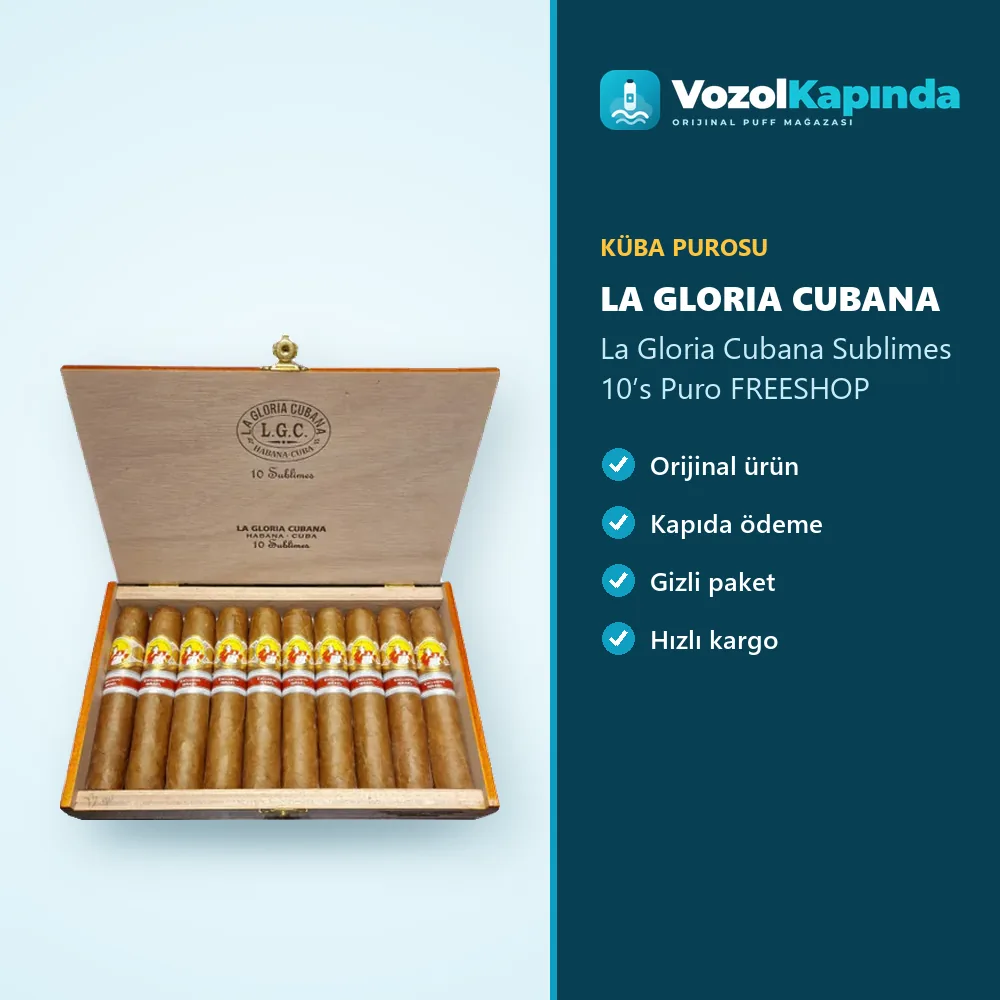 La Gloria Cubana Sublimes 10’s Puro FREESHOP Özellikleri La Gloria Cubana Sublimes 10’s Puro FREESHOP özellikleri: orijinal ürün, kapıda ödeme, gizli paket