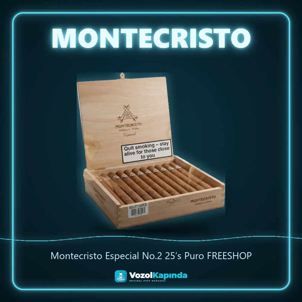 Montecristo Especial No.2 25’s Puro FREESHOP Bilgi Kartı Montecristo Especial No.2 25’s Puro FREESHOP sipariş avantajları: kapıda ödeme ve gizli paket