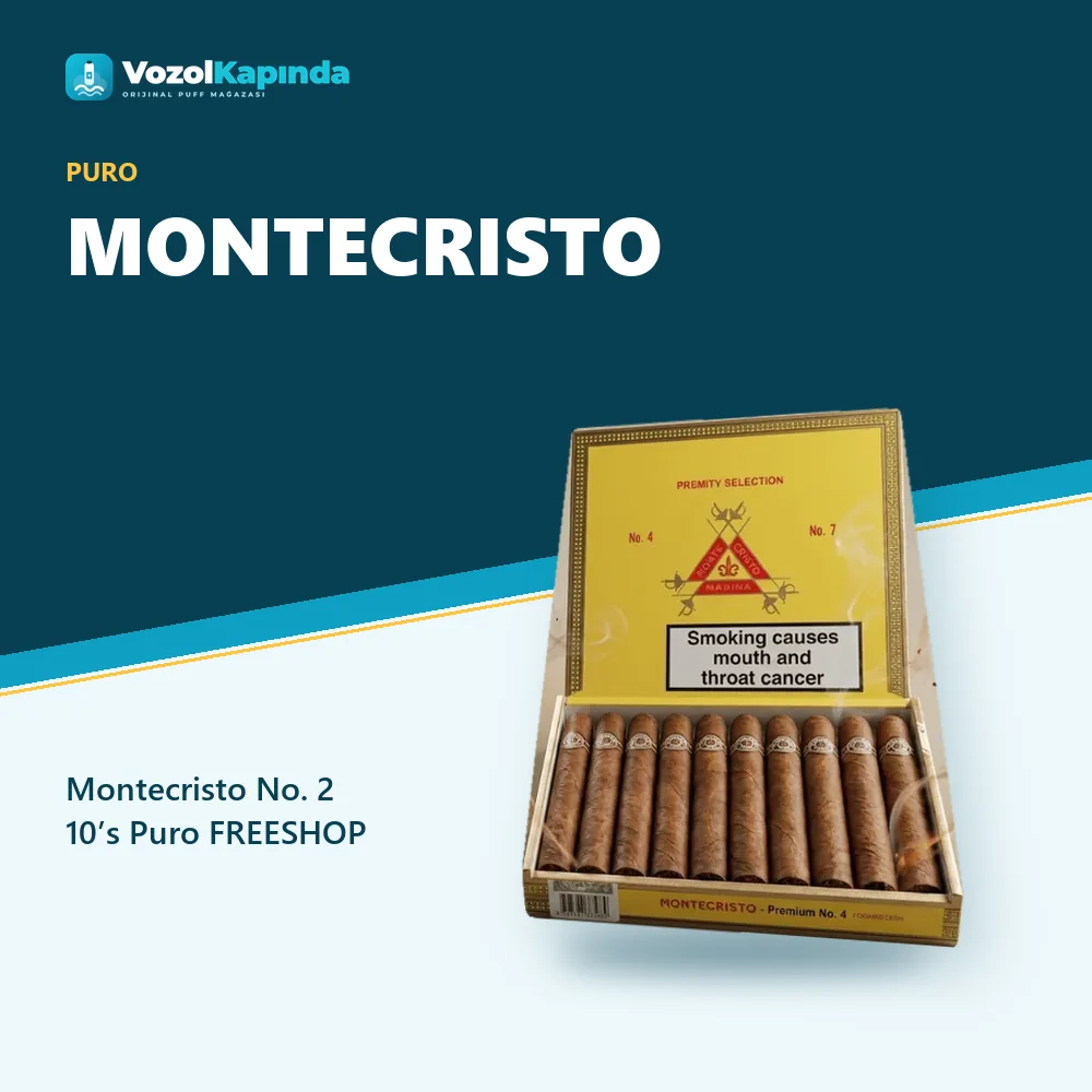 Montecristo No. 2 10’s Puro FREESHOP Özellikleri Montecristo No. 2 10’s Puro FREESHOP sipariş avantajları: kapıda ödeme ve gizli paket