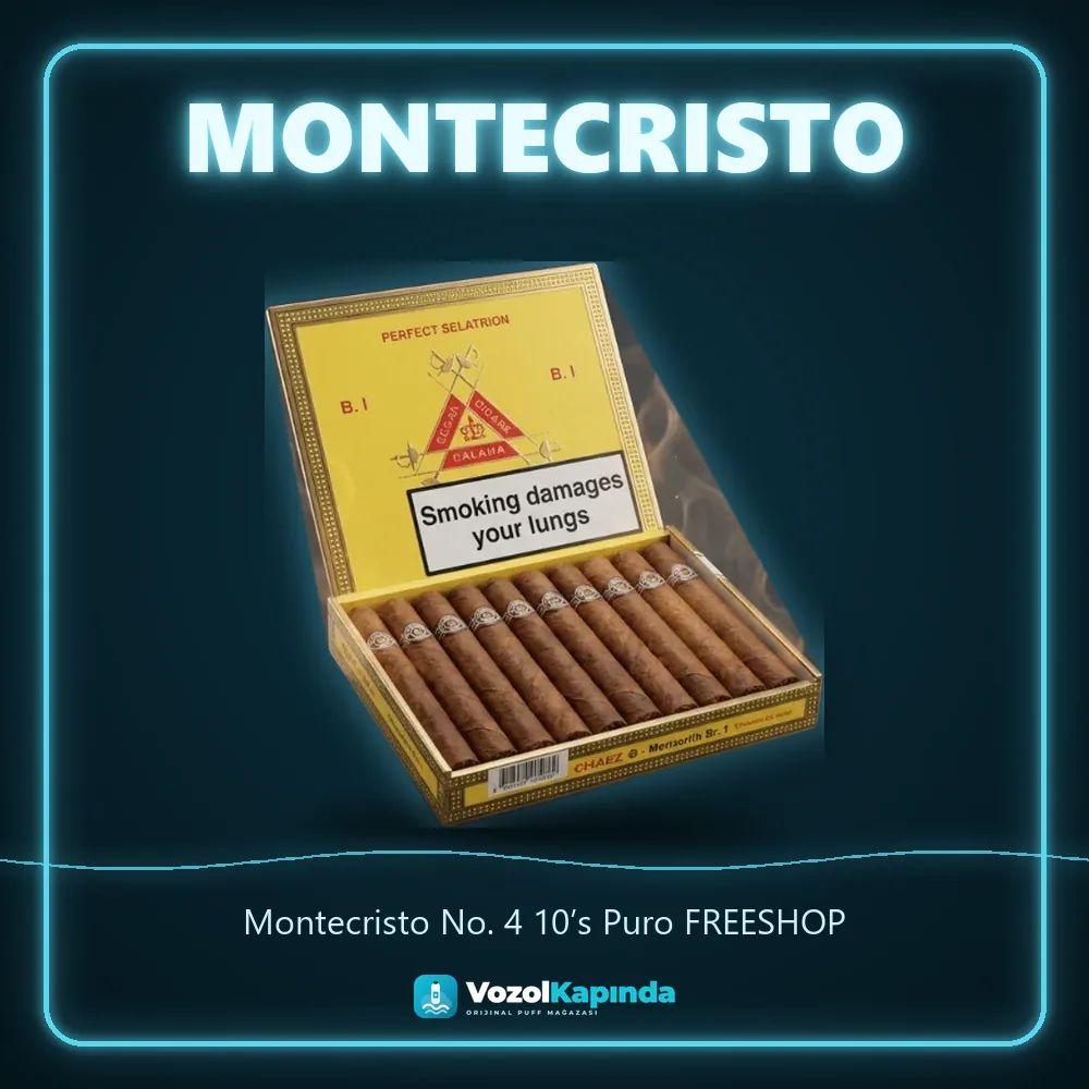 Montecristo No. 4 10’s Puro FREESHOP özellikleri: orijinal ürün, kapıda ödeme, gizli paket