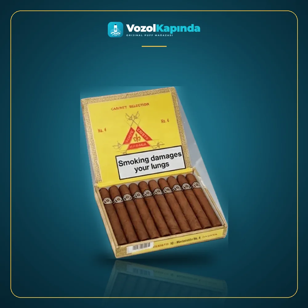 Montecristo No. 4 25’s Puro FREESHOP paket görünümü