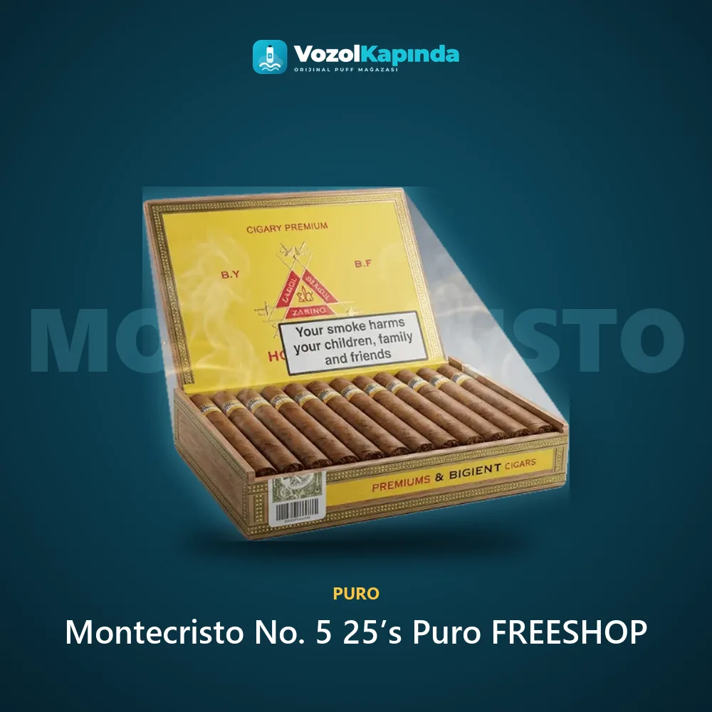 Montecristo No. 5 25’s Puro FREESHOP Özellikleri Montecristo No. 5 25’s Puro FREESHOP özellikleri: orijinal ürün, kapıda ödeme, gizli paket