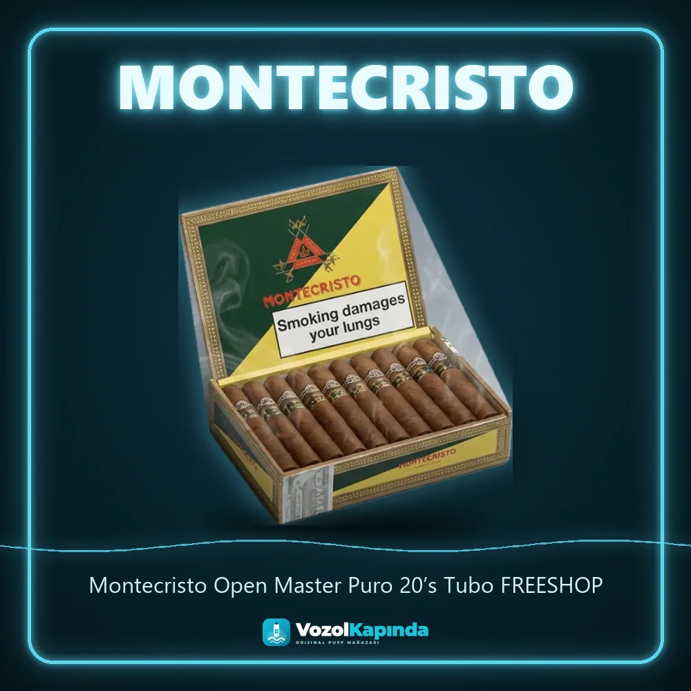Montecristo Open Master Puro 20’s Tubo FREESHOP özellikleri: orijinal ürün, kapıda ödeme, gizli paket
