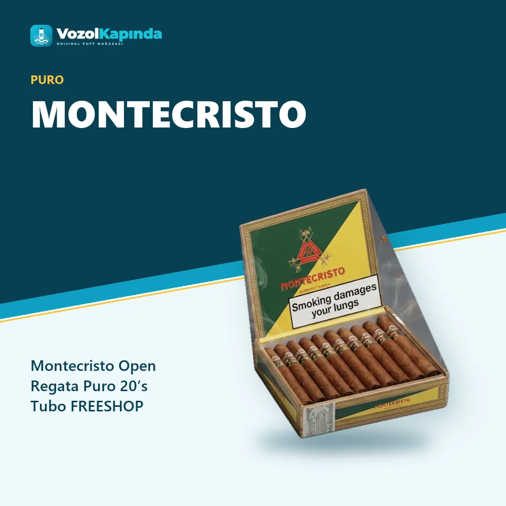 Montecristo Open Regata Puro 20’s Tubo FREESHOP Bilgi Kartı Montecristo Open Regata Puro 20’s Tubo FREESHOP sipariş avantajları: kapıda ödeme ve gizli paket