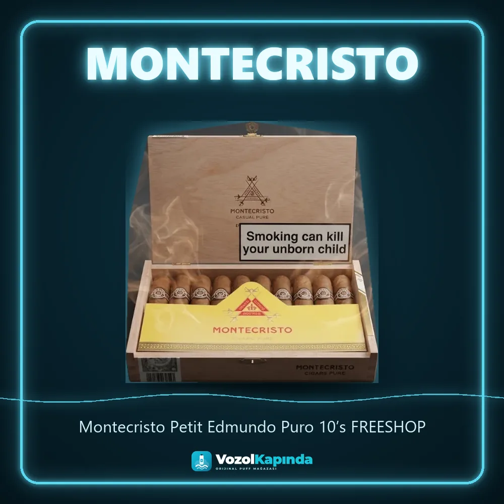 Montecristo Petit Edmundo Puro 10’s FREESHOP Sipariş Bilgileri Montecristo Petit Edmundo Puro 10’s FREESHOP bilgi kartı, orijinal puro