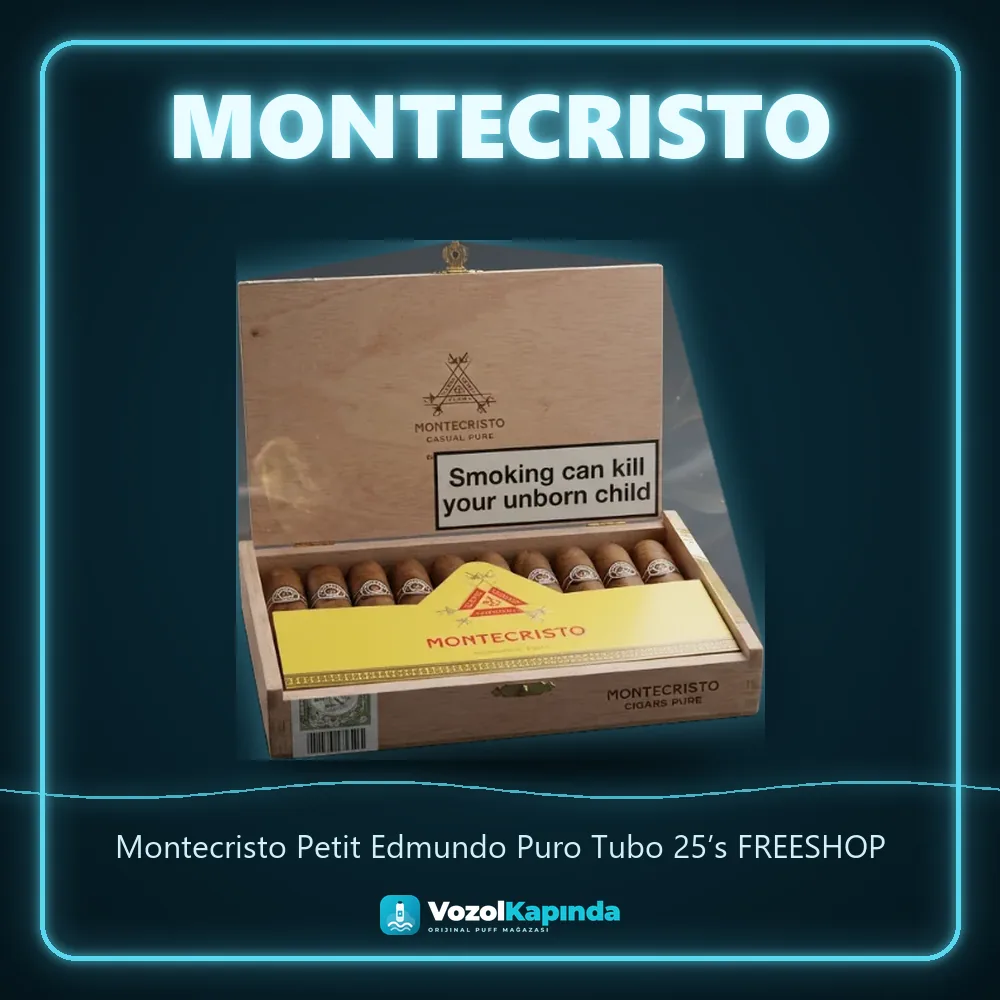 Montecristo Petit Edmundo Puro Tubo 25’s FREESHOP Özellikleri Montecristo Petit Edmundo Puro Tubo 25’s FREESHOP özellikleri: orijinal ürün, kapıda ödeme, gizli paket
