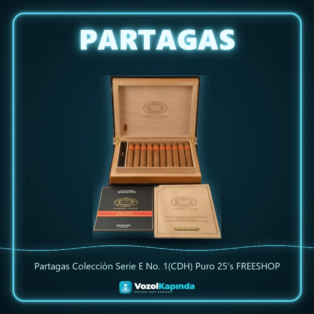 Partagas Colección Serie E No. 1(CDH) Puro 25’s FREESHOP bilgi kartı, orijinal puro