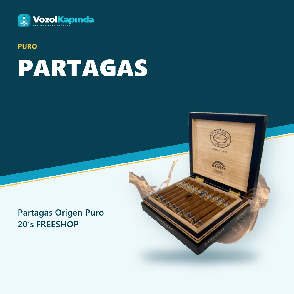 Partagas Origen Puro 20’s FREESHOP Bilgi Kartı Partagas Origen Puro 20’s FREESHOP bilgi kartı, orijinal puro