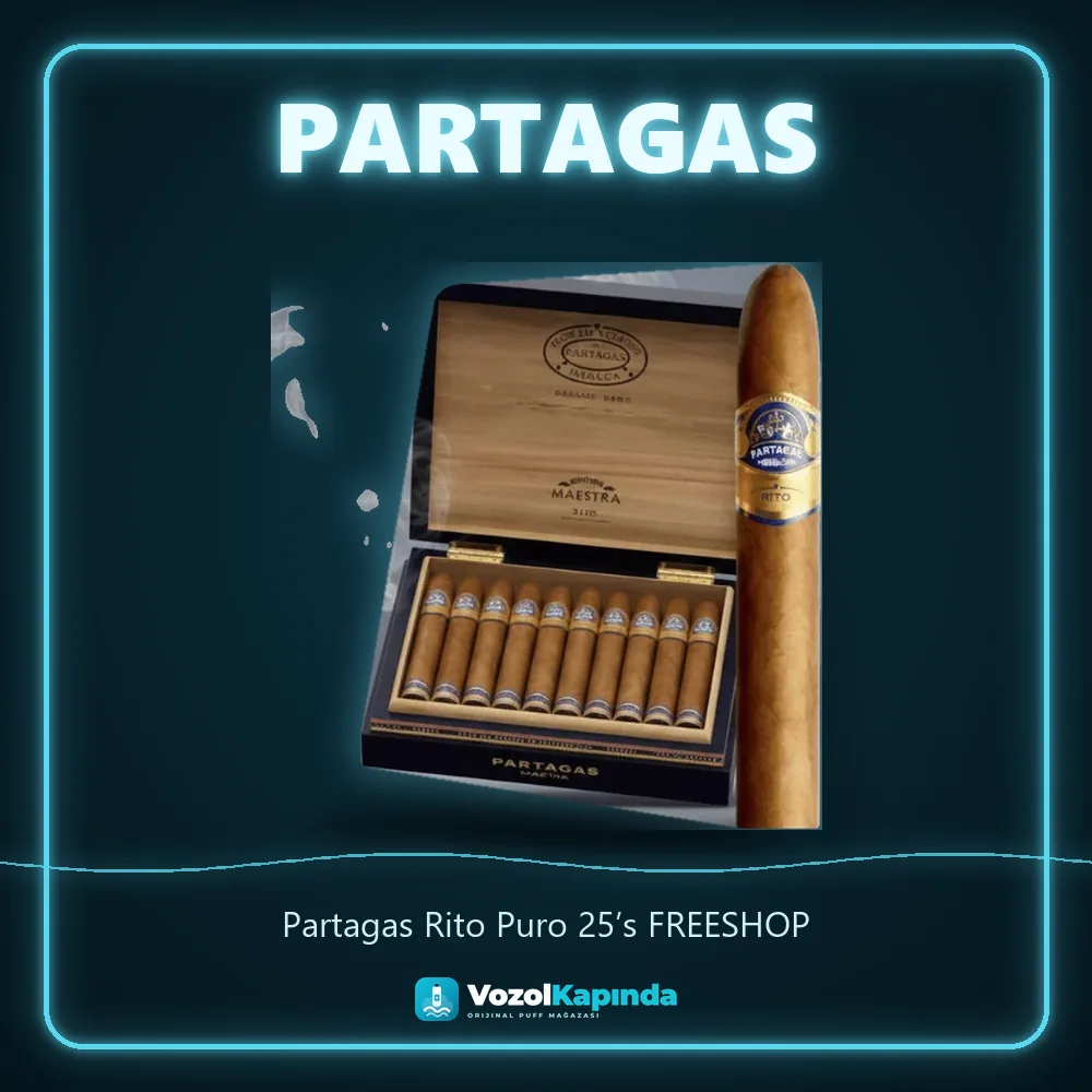 Partagas Rito Puro 25’s FREESHOP Bilgi Kartı Partagas Rito Puro 25’s FREESHOP bilgi kartı, orijinal puro