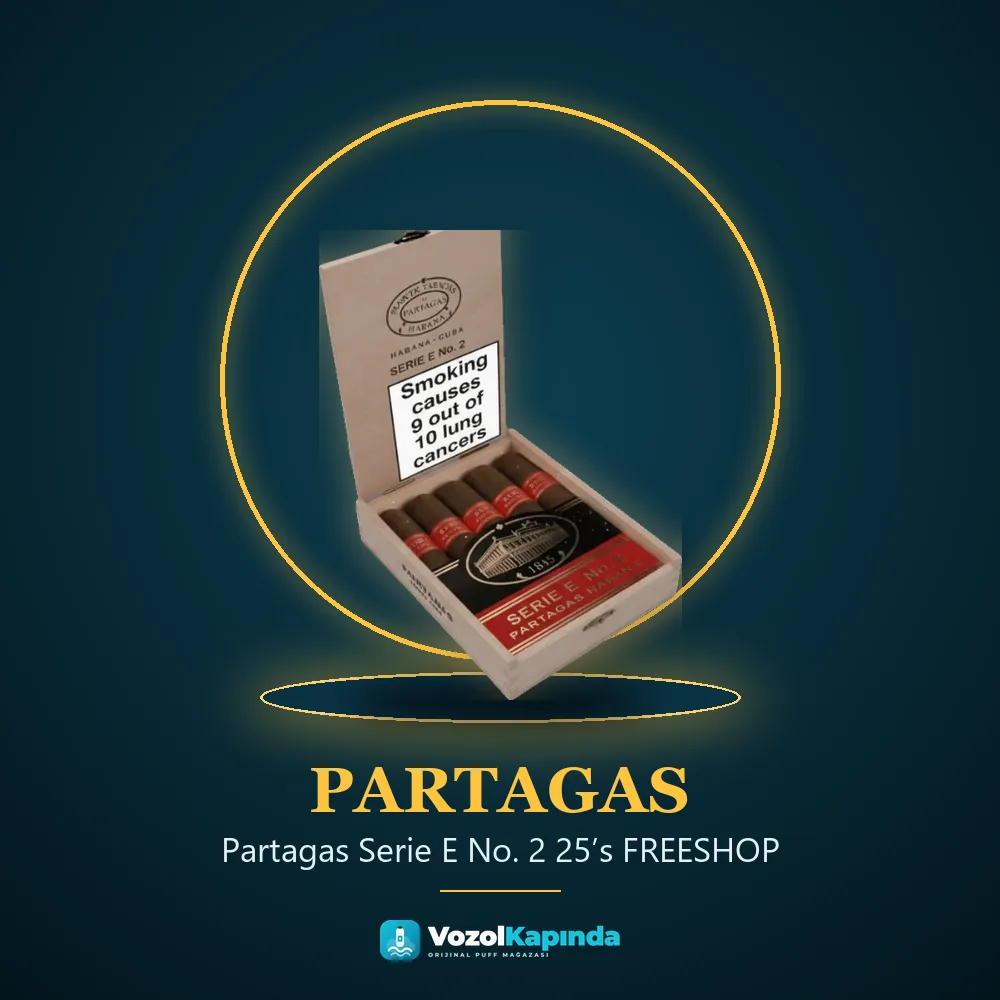 Partagas Serie E No. 2 25’s FREESHOP Sipariş Bilgileri Partagas Serie E No. 2 25’s FREESHOP bilgi kartı, orijinal puro