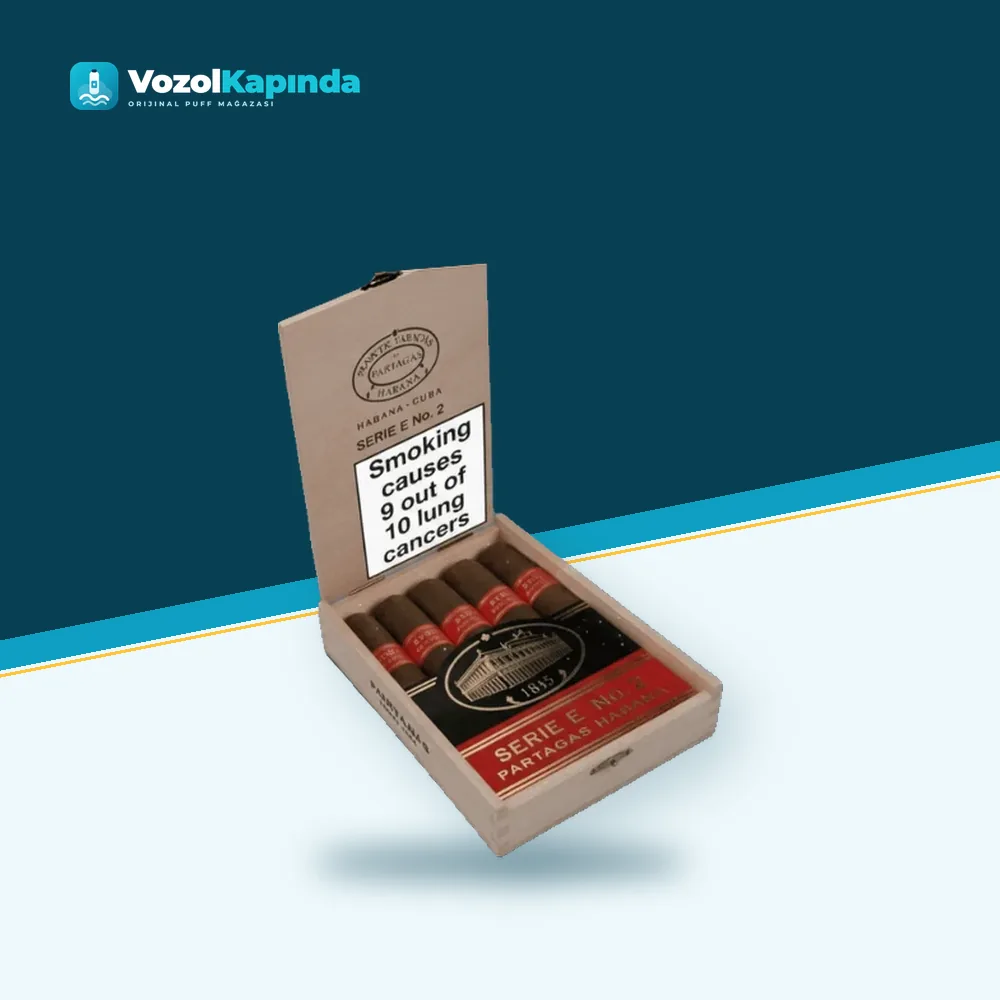 Partagas Serie E No. 2 25’s FREESHOP Paket Görünümü Partagas Serie E No. 2 25’s FREESHOP ön yüz görseli, orijinal ambalaj