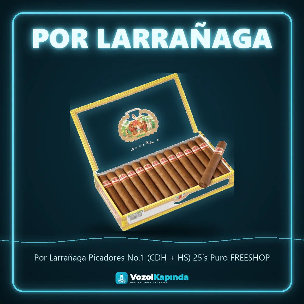 Por Larrañaga Picadores No.1 (CDH + HS) 25’s Puro FREESHOP bilgi kartı, orijinal Küba purosu