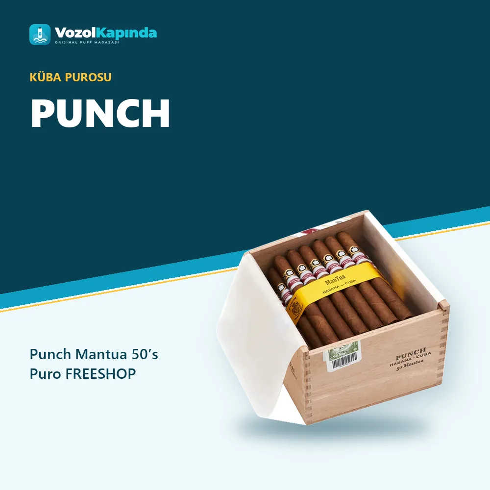 Punch Mantua 50’s Puro FREESHOP Sipariş Bilgileri Punch Mantua 50’s Puro FREESHOP bilgi kartı, orijinal Küba purosu