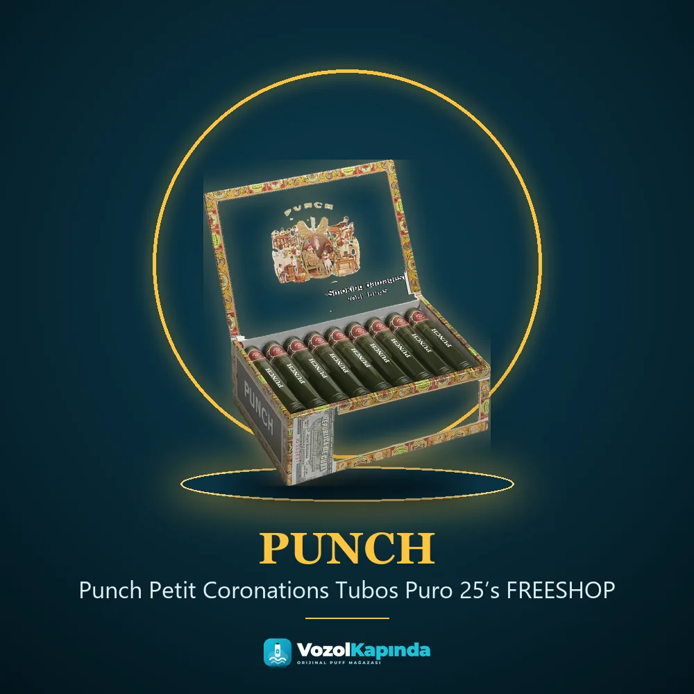 Punch Petit Coronations Tubos Puro 25’s FREESHOP Bilgi Kartı Punch Petit Coronations Tubos Puro 25’s FREESHOP bilgi kartı, orijinal Küba purosu