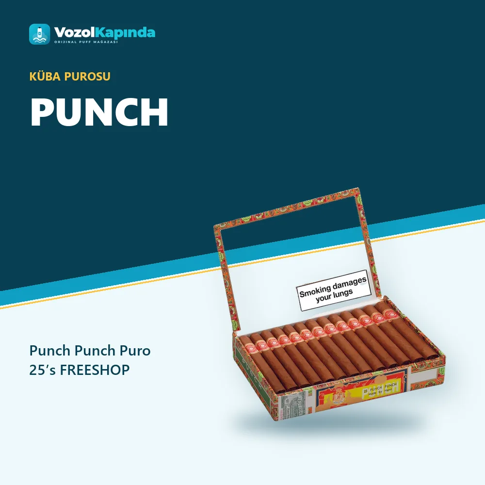 Punch Punch Puro 25’s FREESHOP Bilgi Kartı Punch Punch Puro 25’s FREESHOP sipariş avantajları: kapıda ödeme ve gizli paket